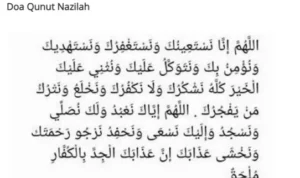 Bacaan Doa Qunut Nazilah Saat Bencana