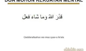 Contoh Doa Memohon Kekuatan Mental