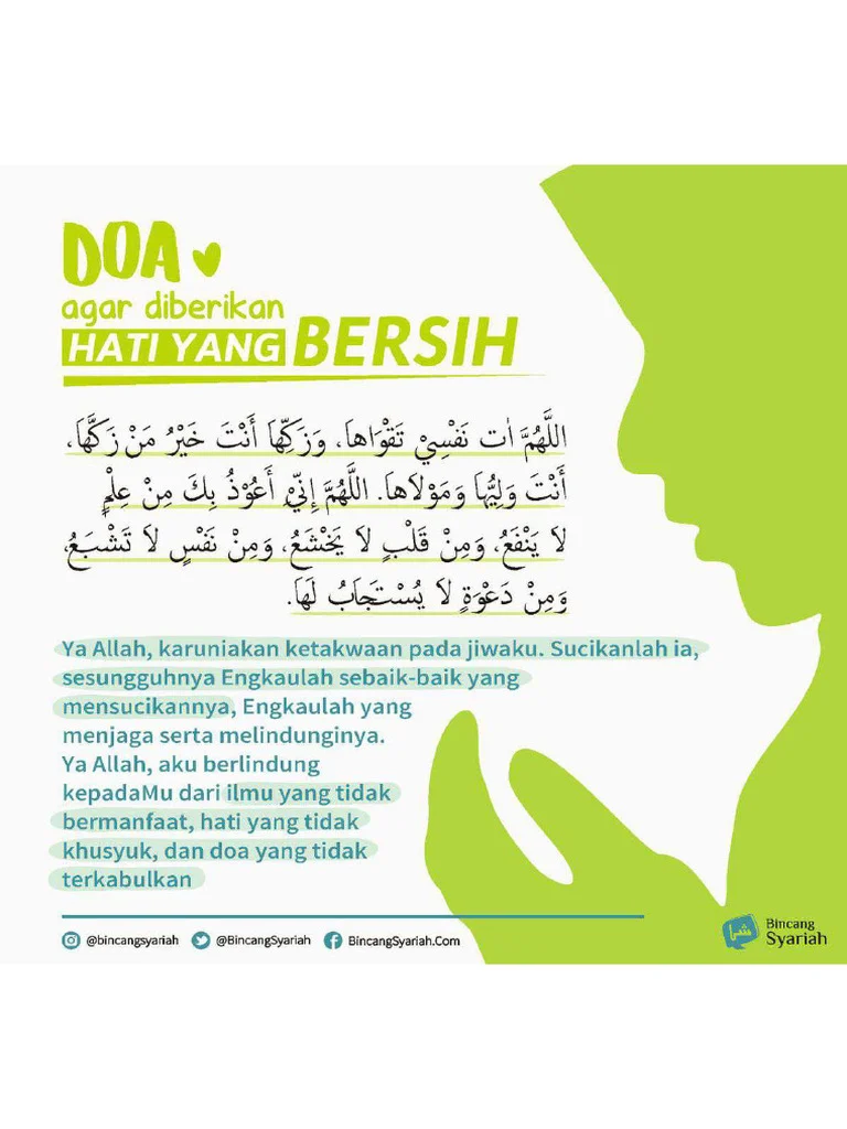 Doa Agar Hati Selalu Bersih