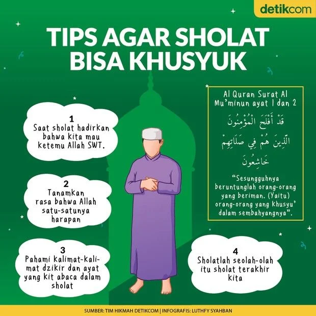 Doa Agar Khusyuk Sholat