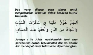 doa agar meninggal husnul khotimah