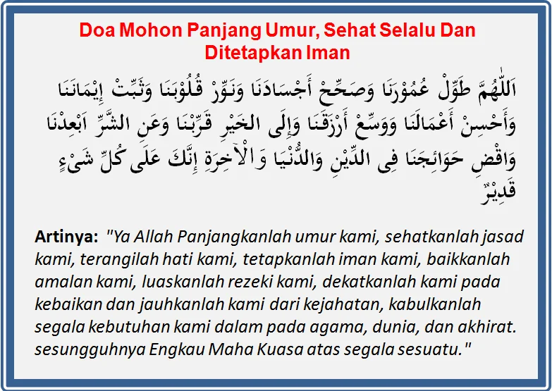 Doa agar panjang umur dan sehat: Tata Cara dan Makna