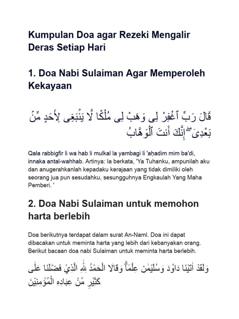Doa Agar Rezeki Mengalir Deras Seperti Air: Makna dan Asal‑Usul