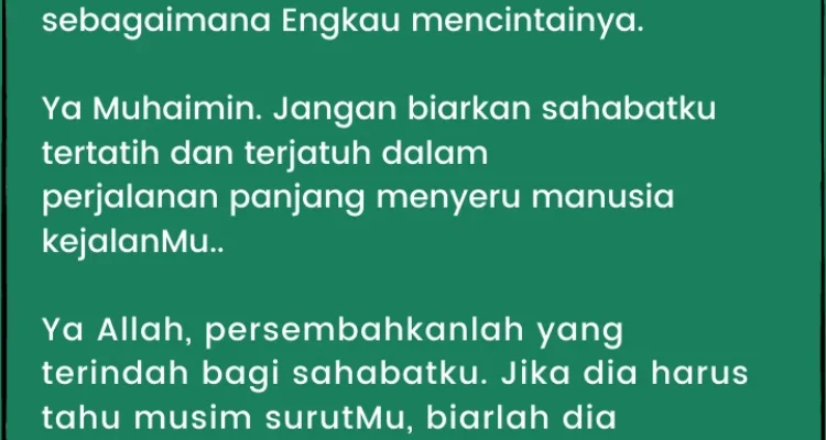 Doa Mengingat Sahabat: Makna dan Pentingnya