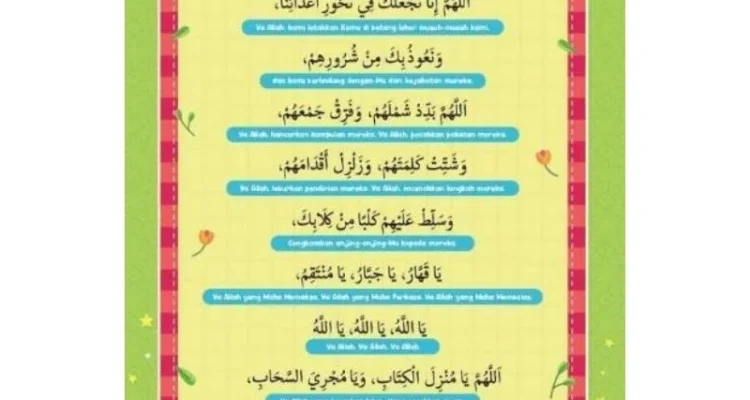 Doa Qunut Nazilah Lengkap Gambar Tulisan Jelas: Apa yang Perlu Diketahui?