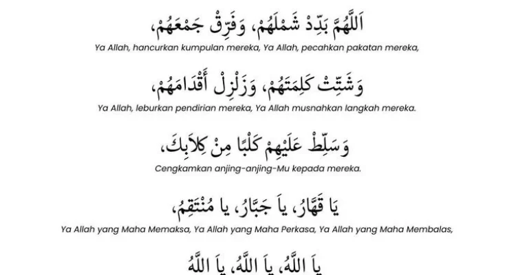 Doa Qunut Nazilah Lengkap Konten Islami SEO Friendly