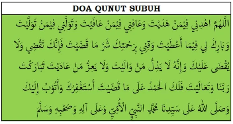 Doa Qunut Subuh Lengkap Dalil Shahih dan Penjelasan