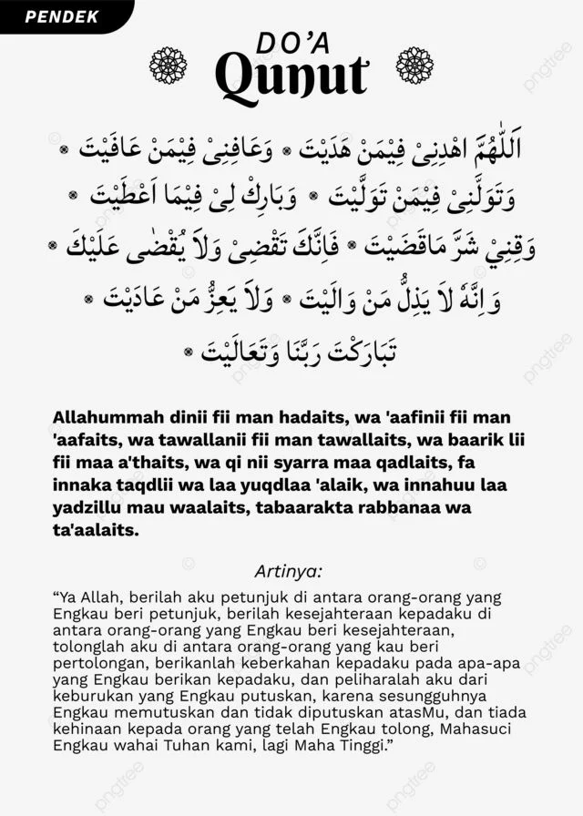 Doa Qunut Subuh Lengkap Long Tail Keyword