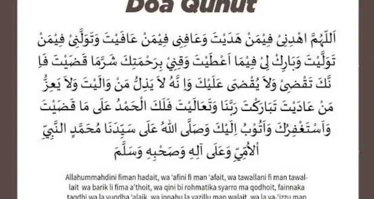 Doa Qunut Subuh Lengkap Versi Paling Populer