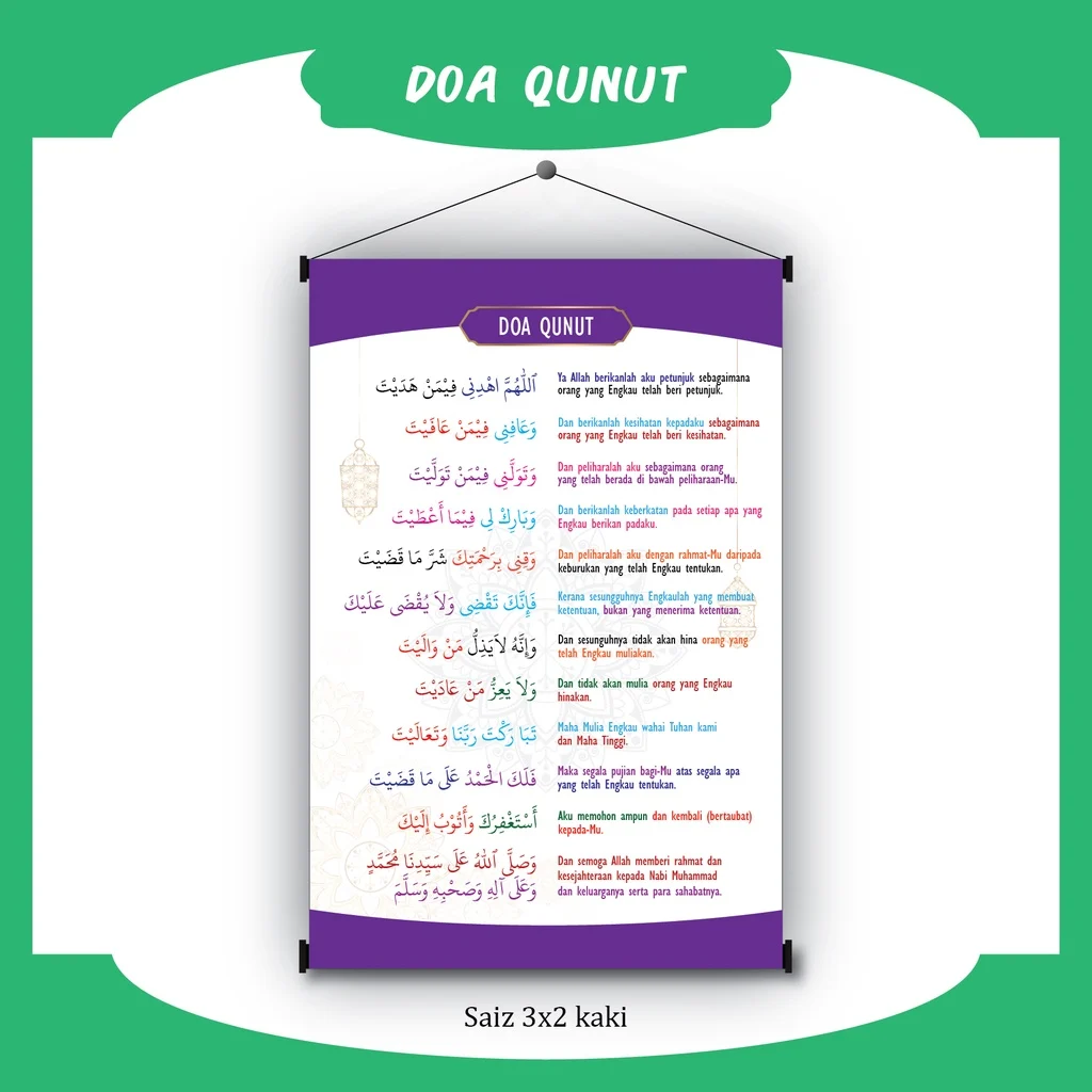 Doa Qunut Witir Lengkap Gambar Poster Masjid: Makna dan Tata Cara