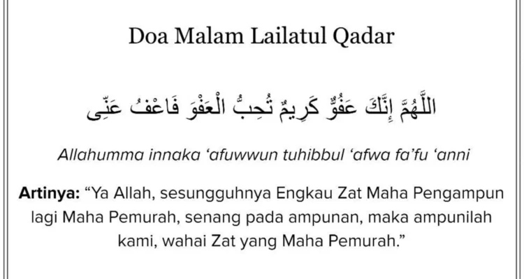 doa qunut witir lengkap malam lailatul qadar: Teks Arab, Latin, dan Terjemahan