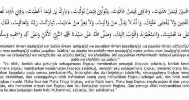 doa qunut witir lengkap paling akurat dan shahih: Teks Otentik Menurut Al‑Qur’an dan Hadis