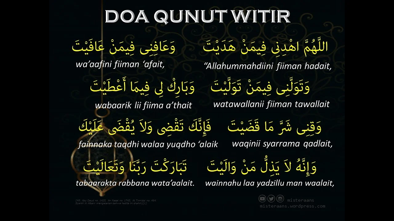 Doa Qunut Witir Lengkap Panduan Lengkap dan Akurat Terbaru