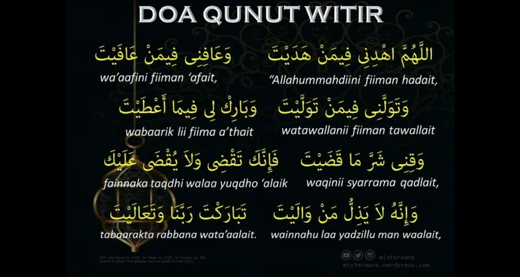 Doa Qunut Witir Lengkap Sesuai Mazhab Syafi'i: Teks dan Tata Cara