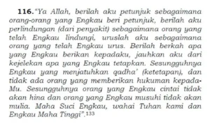 Doa Qunut Witir Lengkap Transliterasi dan Arti Perkata