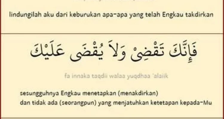doa qunut witir lengkap versi pendek mudah hafal: Teks Singkat dan Arti