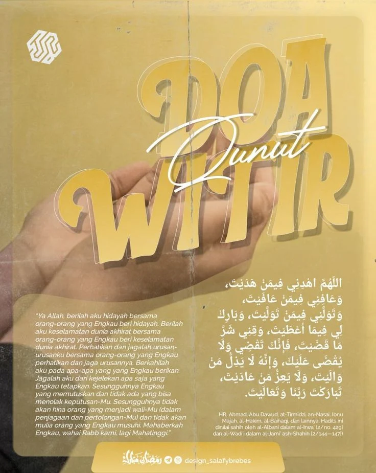 doa qunut witir referensi kitab fiqih terpercaya