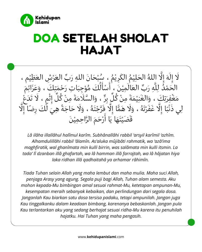 doa setelah sholat hajat: tata cara dan bacaan utama