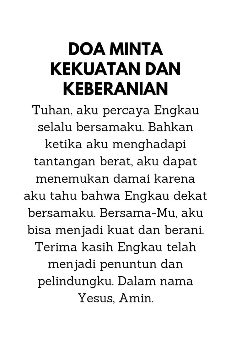 Doa untuk Meningkatkan Keberanian: Dasar Teologis dan Makna Spiritual