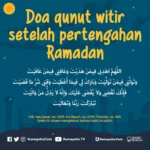 Keutamaan Doa Qunut Witir 15 Malam Terakhir Ramadhan