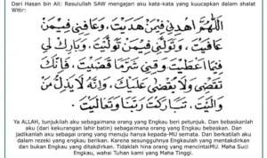 Langkah-Langkah Menulis Tulisan Doa Qunut yang Benar