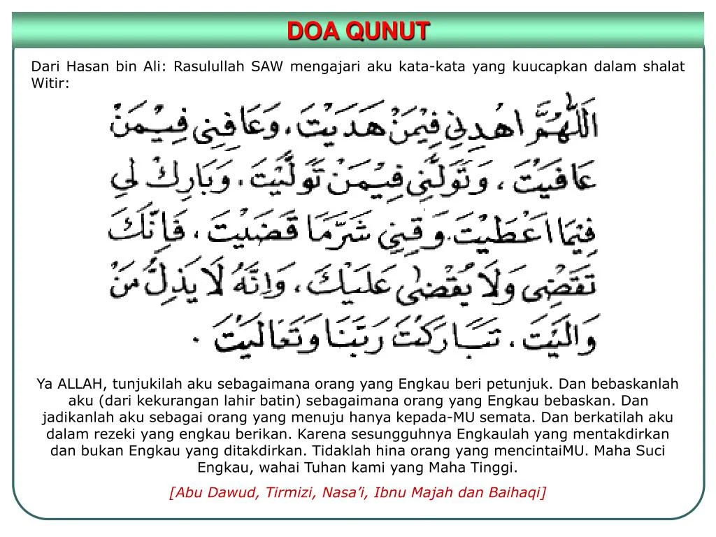 Langkah-Langkah Menulis Tulisan Doa Qunut yang Benar