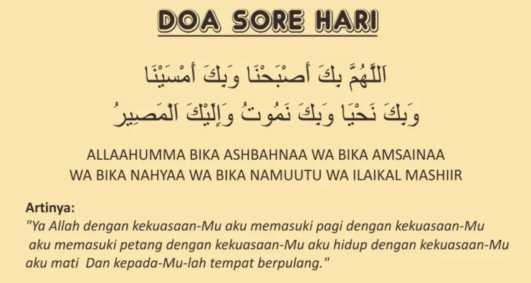Makna dan Asal‑Usul Doa Sore Hari Penuh Berkah