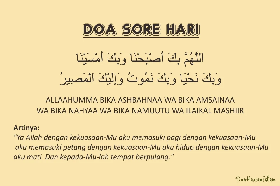 Makna dan Asal‑Usul Doa Sore Hari Penuh Berkah