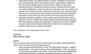 Perbedaan antara Qunut Subuh dan Qunut Nazilah dalam teks latin