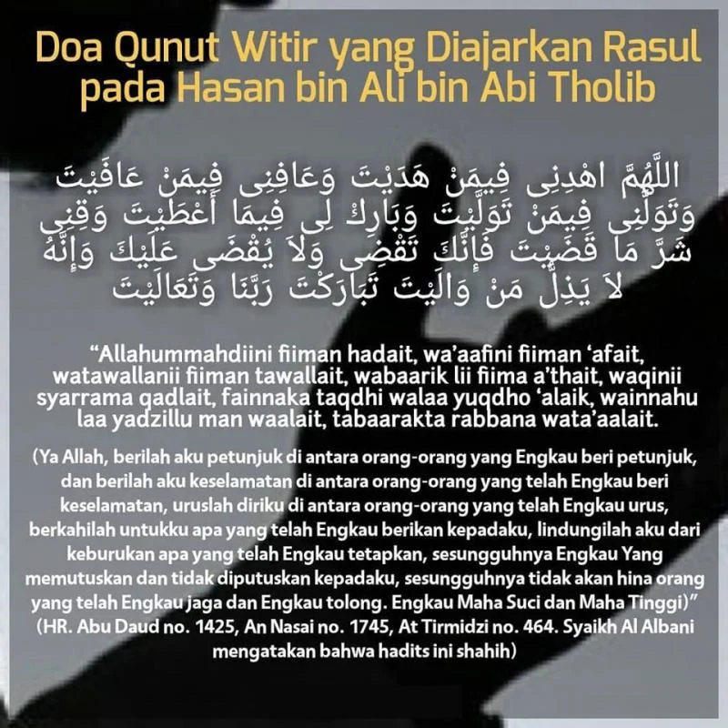 Sejarah dan Keutamaan Doa Qunut Witir