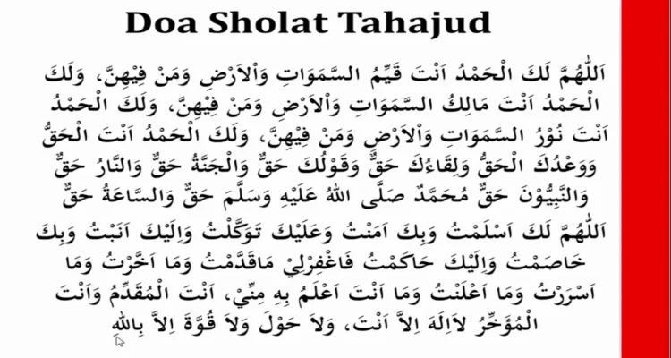 bacaan doa tahajud paling lengkap