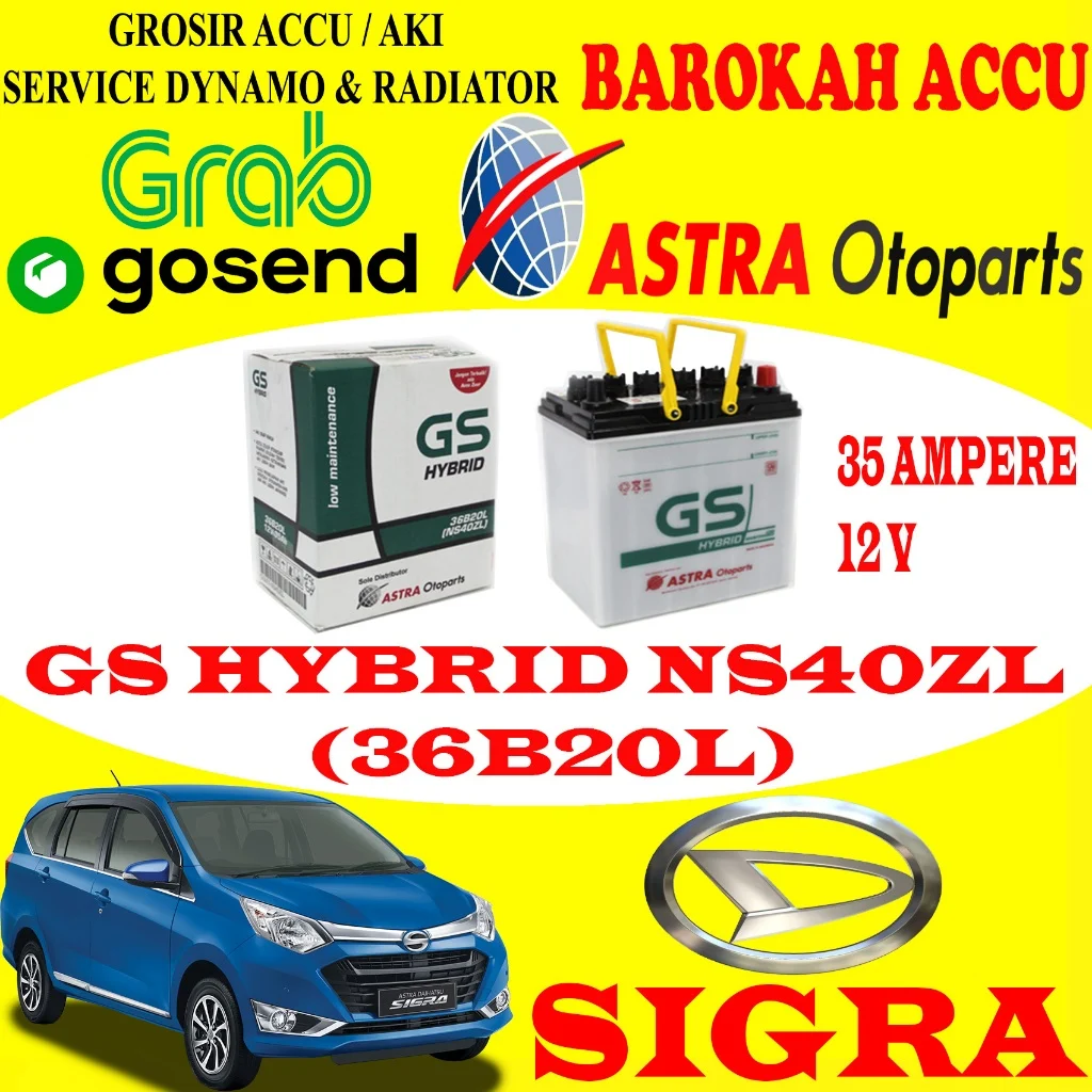 Berapa ampere aki mobil Daihatsu Sigra 1.2 yang direkomendasikan pabrikan?