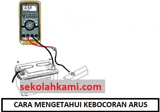 Cara cek kebocoran arus (parasitic draw) setelah pasang aki)