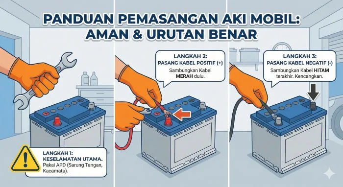 Cara pasang aki mobil diesel: Persiapan awal yang wajib dilakukan