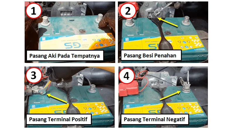 Cara pasang aki mobil yang menggunakan casing pelindung anti panas: Langkah Persiapan