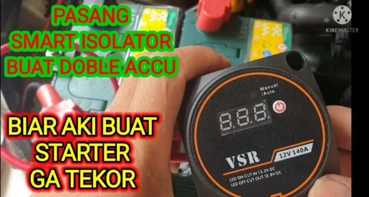 Cara pasang isolator aki otomatis agar aki starter tidak tekor: Langkah pertama