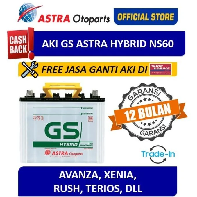 Daftar harga tukar tambah aki mobil GS Astra terbaru 2026