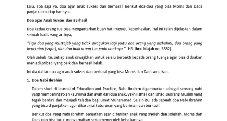 Doa Dhuha Agar Anak Sukses dan Berbakti: Tata Cara dan Makna Mendalam