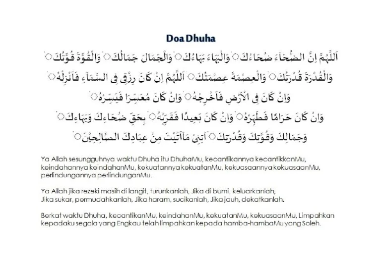 doa dhuha agar keberkahan bertambah: Makna dan Manfaat