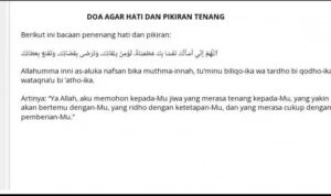 doa dhuha agar pikiran tenang