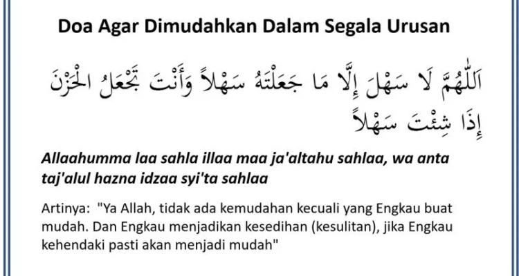 doa dhuha agar urusan dimudahkan Allah