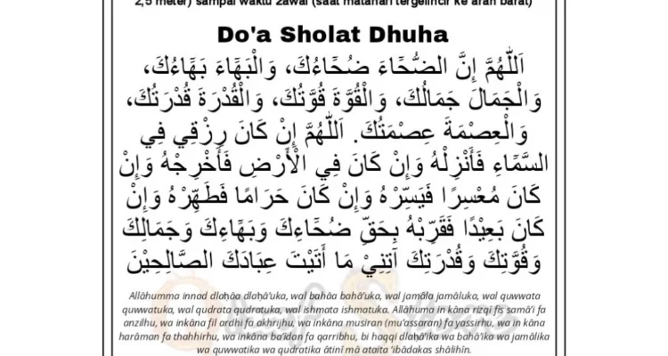 doa dhuha setiap hari