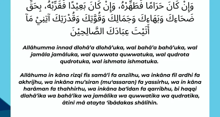 Doa Dhuha Tulisan Arab Latin dan Arti Lengkap