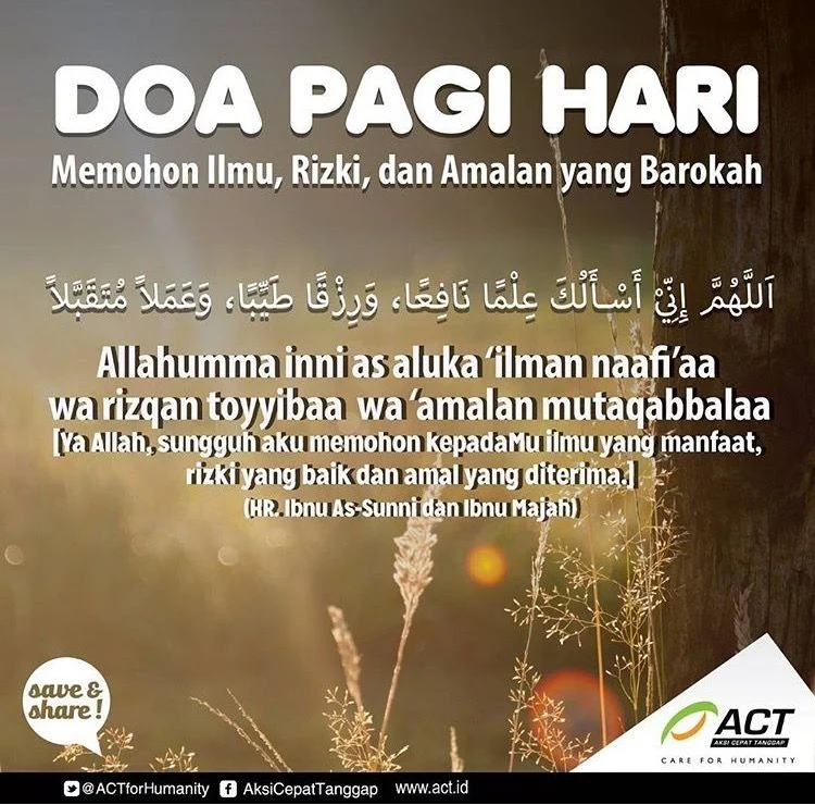 doa dhuha untuk keberkahan pagi hari