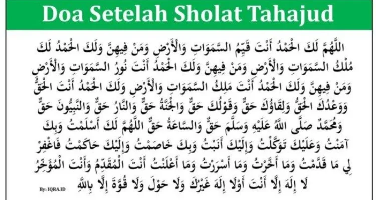 Doa Setelah 4 Rakaat Tahajud: Makna dan Tata Cara