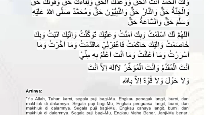 Doa Tahajud Lengkap PDF Download: Apa yang Harus Anda Ketahui?