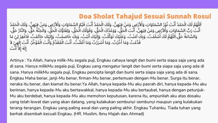 Doa Tahajud Sesuai Sunnah Rasul: Panduan Lengkap