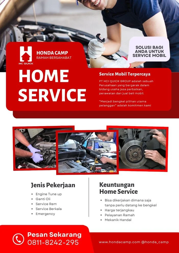 Keunggulan utama layanan home service dibandingkan bengkel tradisional