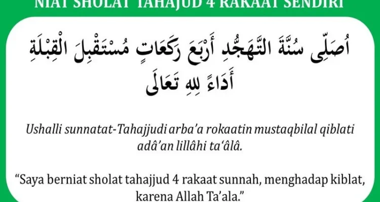 Panduan Lengkap Niat Sholat Tahajud 8 Rakaat