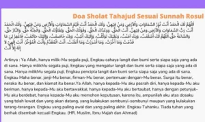 Rangkaian Doa Tahajud Sesuai Sunnah Rasul